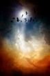 Ravens in dark sky
