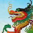 Dragon head and sky