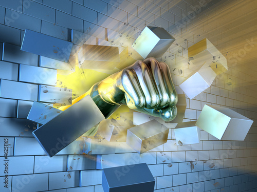 Illustration: Breaking the wall Breaking the wall