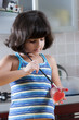 girl painting the martorana fruit