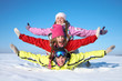 Friends on winter resort