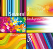 varios fondos de color en vector