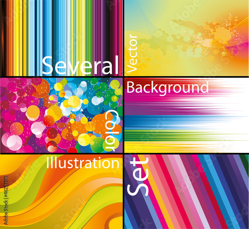 Vector: varios fondos de color en vector varios fondos de color en vector