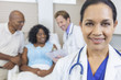 Female Hispanic Latina Hospital Doctor & Patient