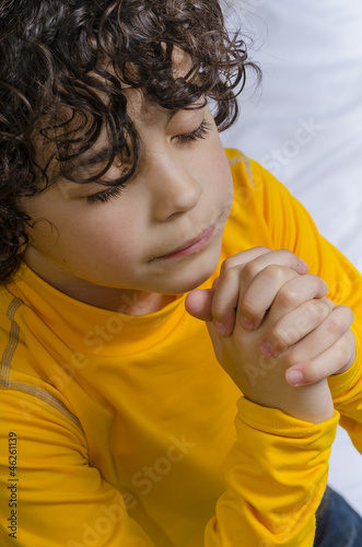 Photo: Young Boy Praying Young Boy Praying