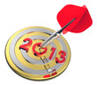 Dart hitting target - New Year 2013