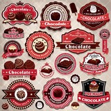 Vintage chocolate label set template