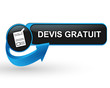 devis gratuit sur bouton web design bleu