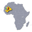 Afrikakarte Mali
