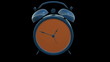 Video: Alarm clock isolated on the black background Alarm clock isolated on the black background