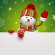 Illustration: snowman banner snowman banner