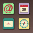 Vettoriale: Apps icon set in textile style Apps icon set in textile style