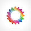 colorful gear halftone