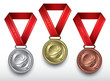 Set of basketball medals - vector illustration