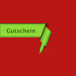 Curl-Schild grün-rot GUTSCHEIN
