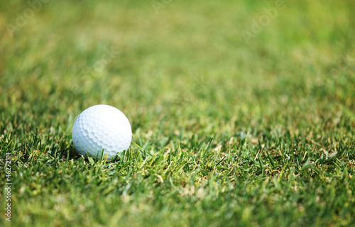 Photo: golf ball on green golf ball on green