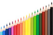 Diagramm aus Buntstiften
