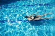 woman diving in a pool