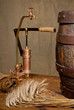 still life with barrel and barley