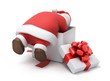 Santa prepares gifts