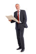 Casual mature business man with newspaper