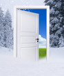 Tür zwischen Winter und Sommer