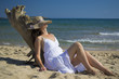 Photo: Sitting on the beach Sitting on the beach