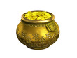 Illustration: Old pot of golden coins Old pot of golden coins