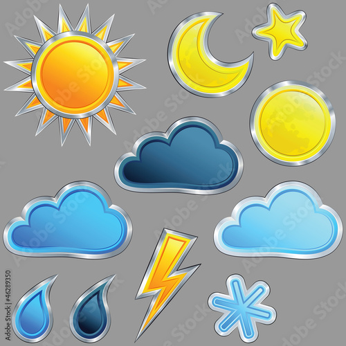 Vector: vector set weather icon vector set weather icon