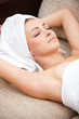 Photo: beautiful woman lying on a massage table beautiful woman lying on a massage table