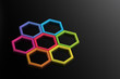 Abstract Colorful Hexagons