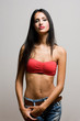 Slender brunette beauty.