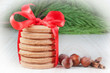 Christmas composition cookies, walnuts, cinnamon.