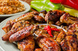 Spicy chicken wings.