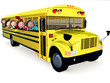 3D kids in a school bus