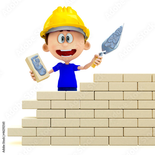 Illustration: 3D Construction worker 3D Construction worker