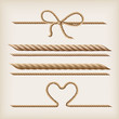 Vector: Ropes and bow Ropes and bow
