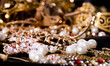 Beautiful jewelry on background