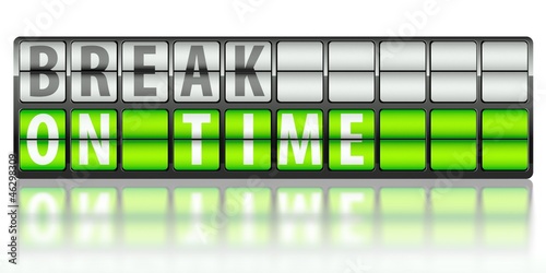Illustration: Break time concept, on time Break time concept, on time