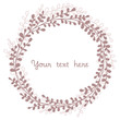 Vintage floral background. Round design element