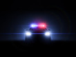 Police car with full array of lights