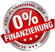Button Banner "0% Finanzierung" rot/silber