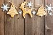 Christmas homemade gingerbread cookies