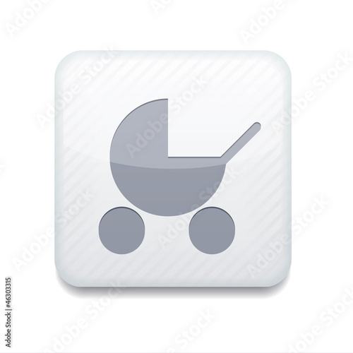 Illustration: white pram icon. white pram icon.