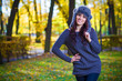 Fashion model in winter clothing