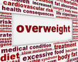 Overweight medical warning message background