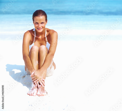 Photo: Woman on sand Woman on sand