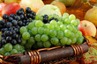Photo: Basket of ripe fruits. Basket of ripe fruits.