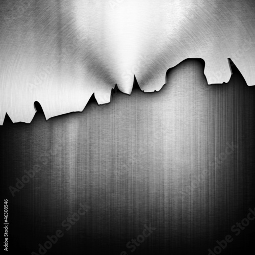 Illustration: broken metal plate broken metal plate
