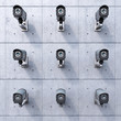 nine security cameras